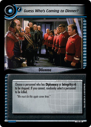 Star Trek 2nd Edition Guess Who's Coming to Dinner 0D20 Foil Promo Card