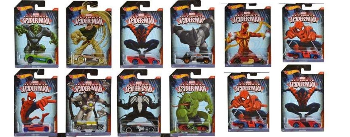 Hot Wheels Ultimate Spiderman Series Cars Collection 12ct Factory Case